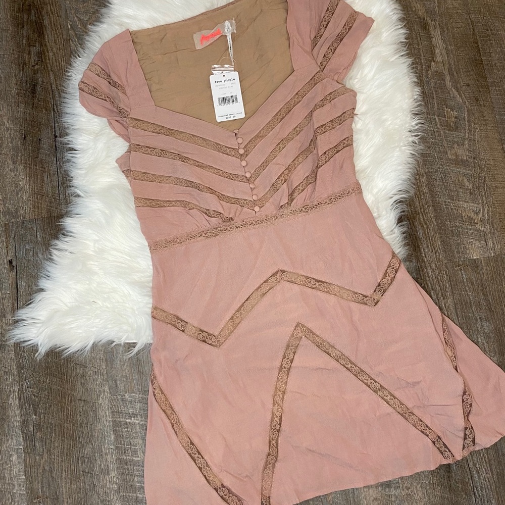 Free People Button Top Flare Tea Dress, NWT